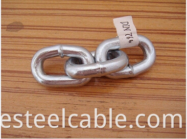 Electro Galvanized Din766 Welded Steel Short Link Chain1